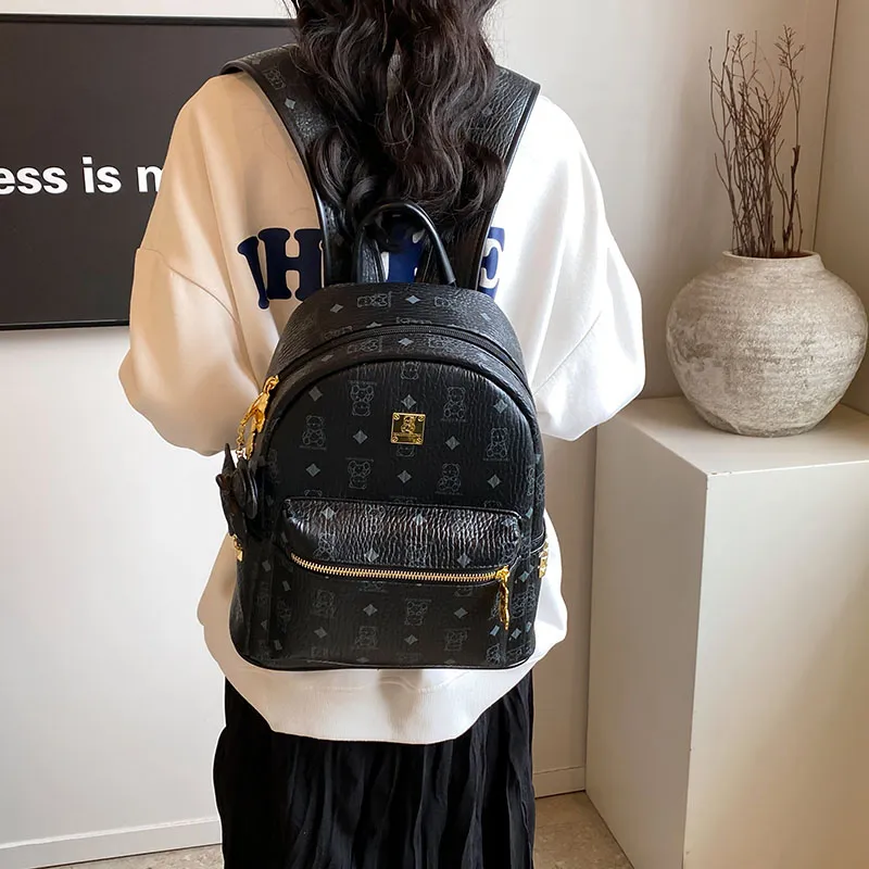 YUANTUZHE PU Backpack Regular Women's Pink/White/Black/Brown/Black & White-16