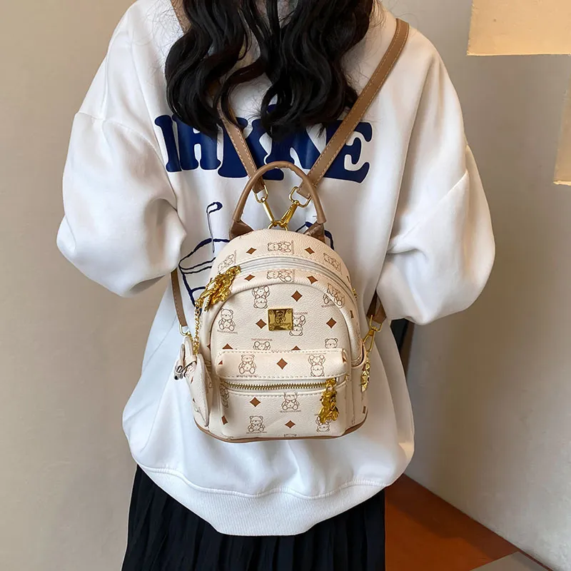 YUANTUZHE PU Backpack Regular Women's Pink/White/Black/Brown/Black & White-12