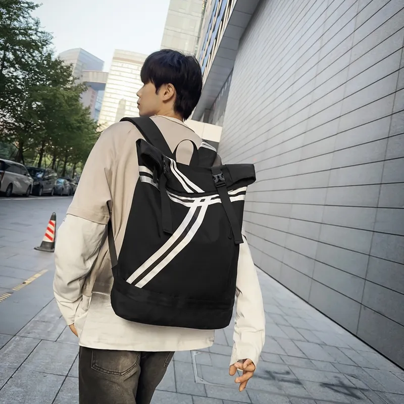 YUANTUZHE Nylon Backpack Regular Men's Black-7