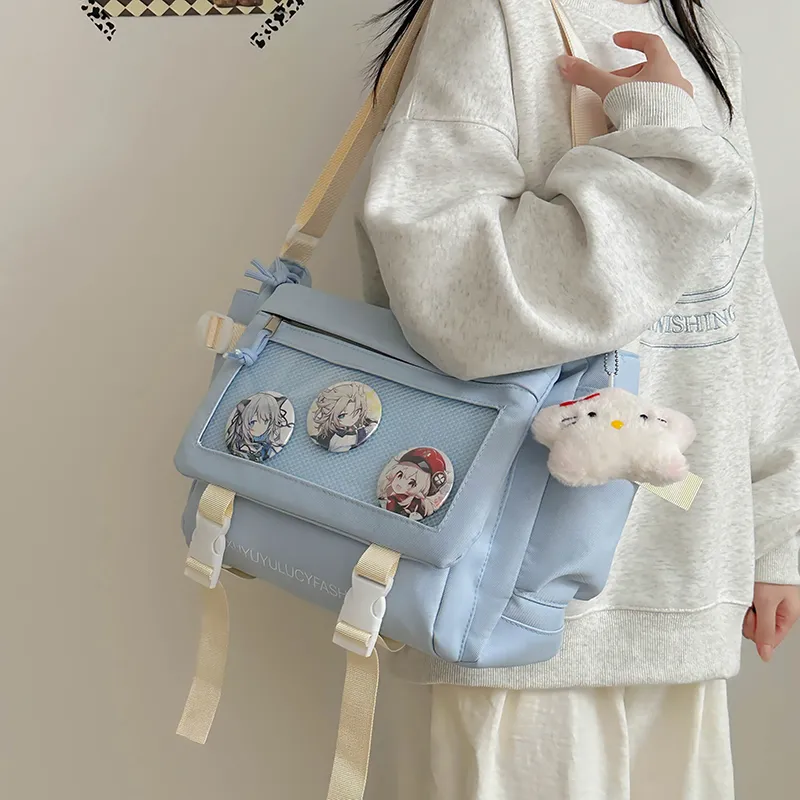 YUANTUZHE Nylon Crossbody Bag Women's White Yellow/Blue/Khaki/Red Black/Purple-21