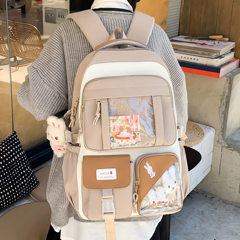 YUANTUZHE Canvas Canvas Bag Backpack Regular Women's Multicolor-15