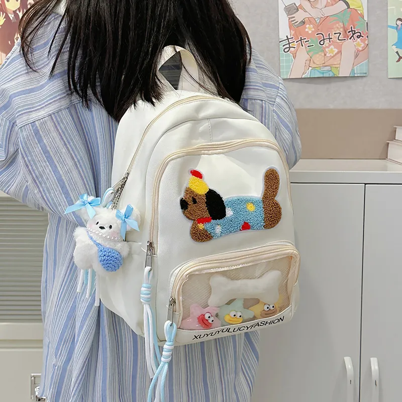 YUANTUZHE Polyester Backpack Women's Black/Yellow/Purple/Blue/White-2