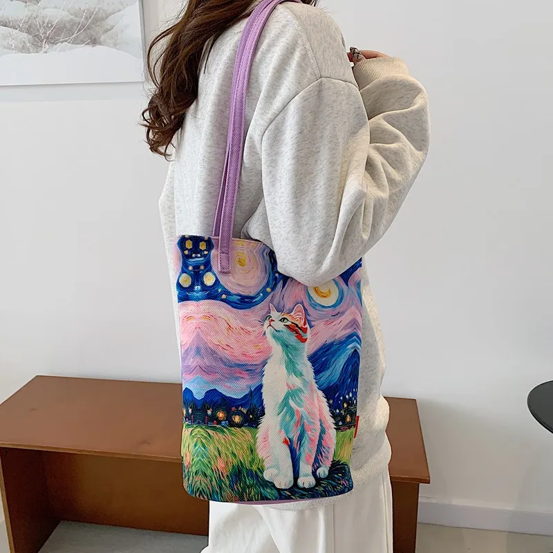 YUANTUZHE Short-Pile Twill Technical Fabric Shoulder Bag Women's Multicolor-4