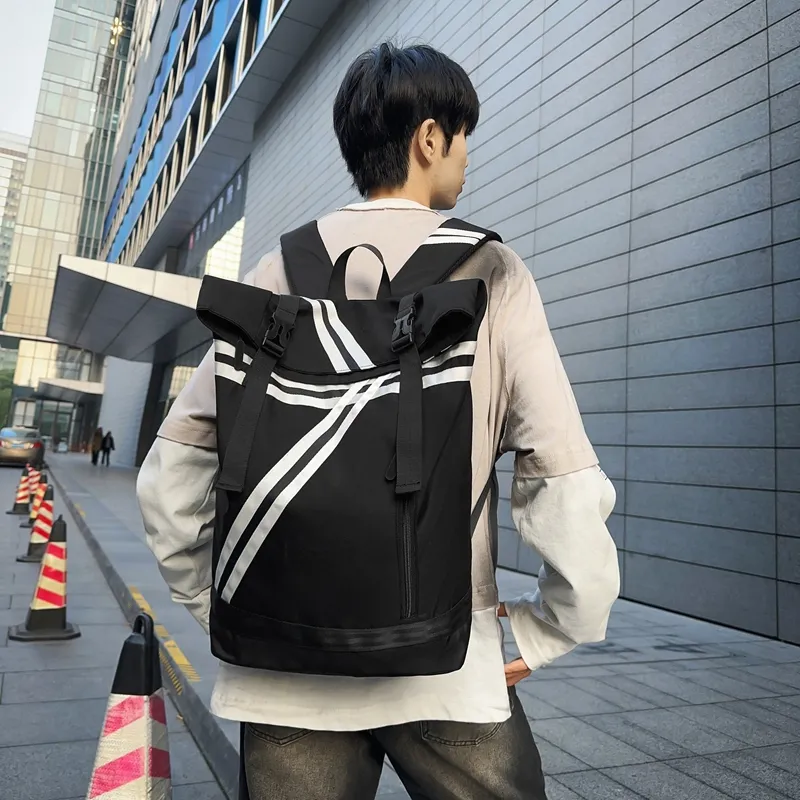 YUANTUZHE Nylon Backpack Regular Men's Black-6