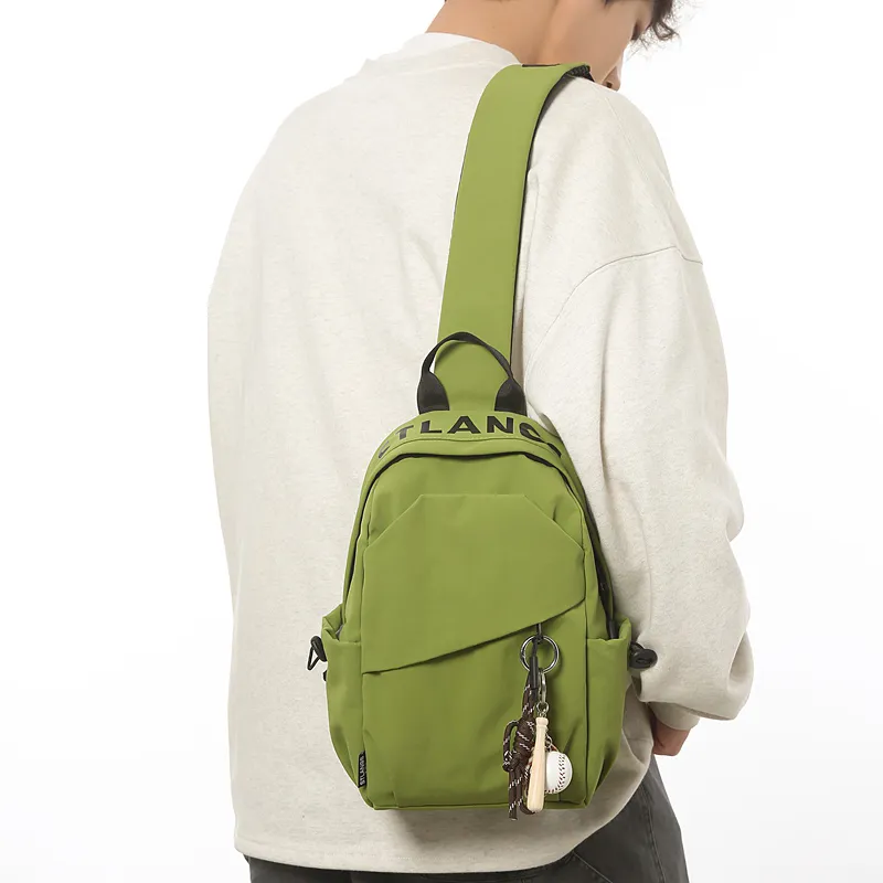 YUANTUZHE Nylon Small Backpack Sling Bag Regular Unisex Brown-3