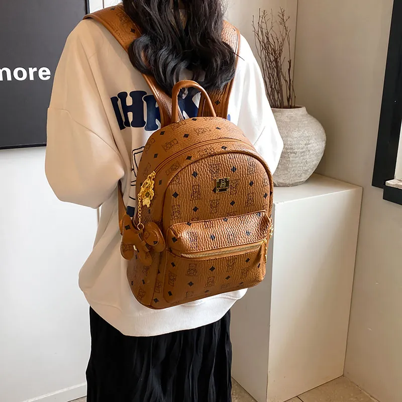 YUANTUZHE PU Backpack Regular Women's Pink/White/Black/Brown/Black & White-20