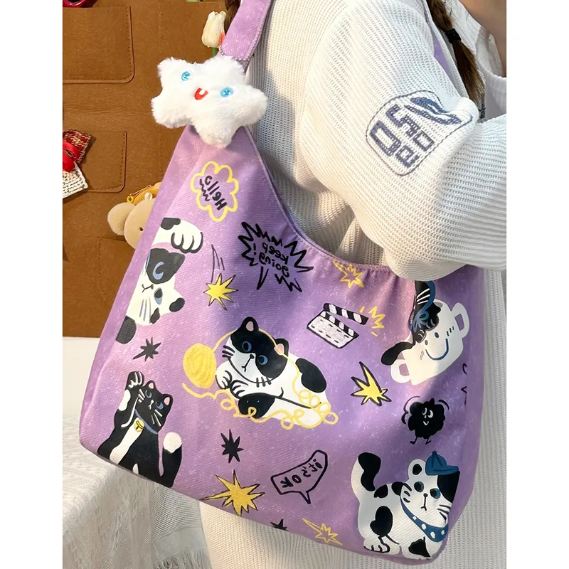 YUANTUZHE Canvas Bag, Tote Bag, Shoulder Bag Women's Multicolor-18