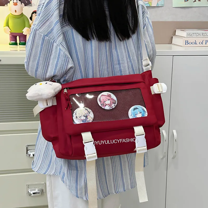 YUANTUZHE Nylon Crossbody Bag Women's White Yellow/Blue/Khaki/Red Black/Purple-44