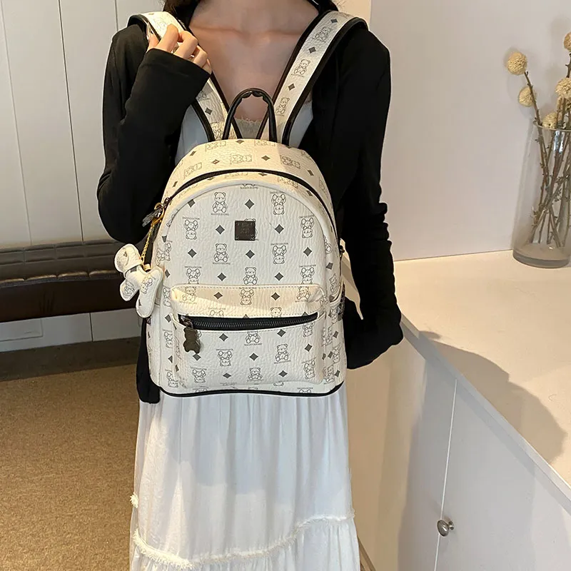 YUANTUZHE PU Backpack Regular Women's Pink/White/Black/Brown/Black & White-28