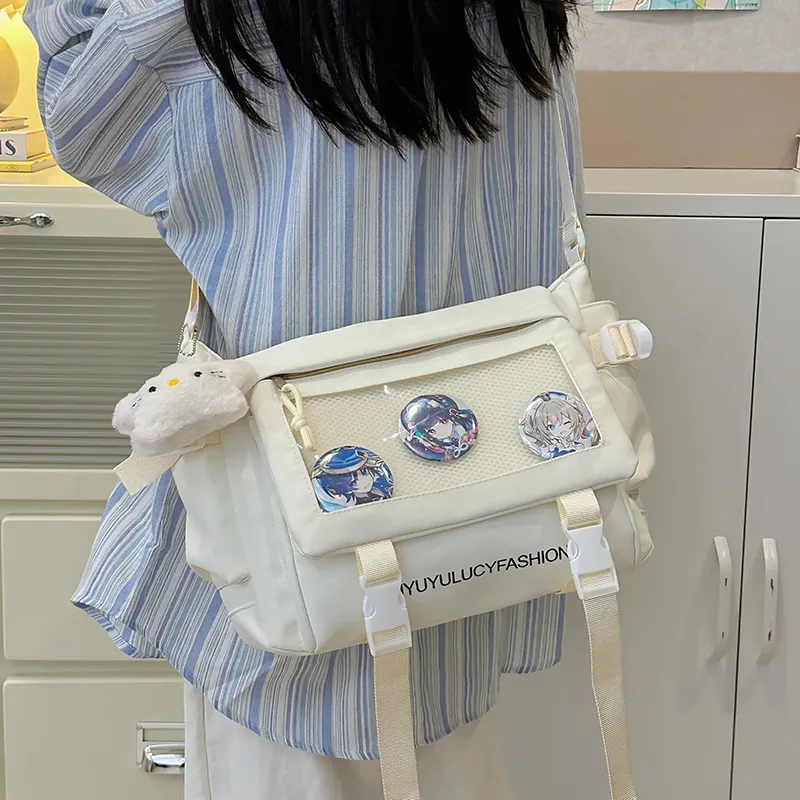 YUANTUZHE Nylon Crossbody Bag Women's White Yellow/Blue/Khaki/Red Black/Purple-3