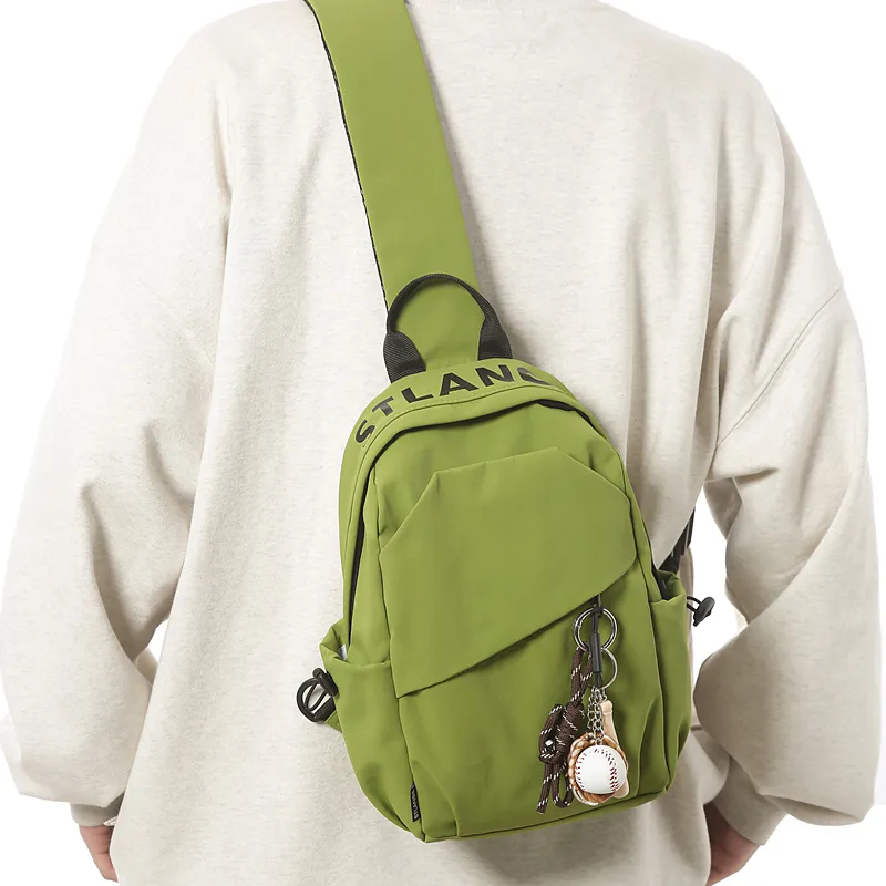 YUANTUZHE Nylon Small Backpack Sling Bag Regular Unisex Brown-2