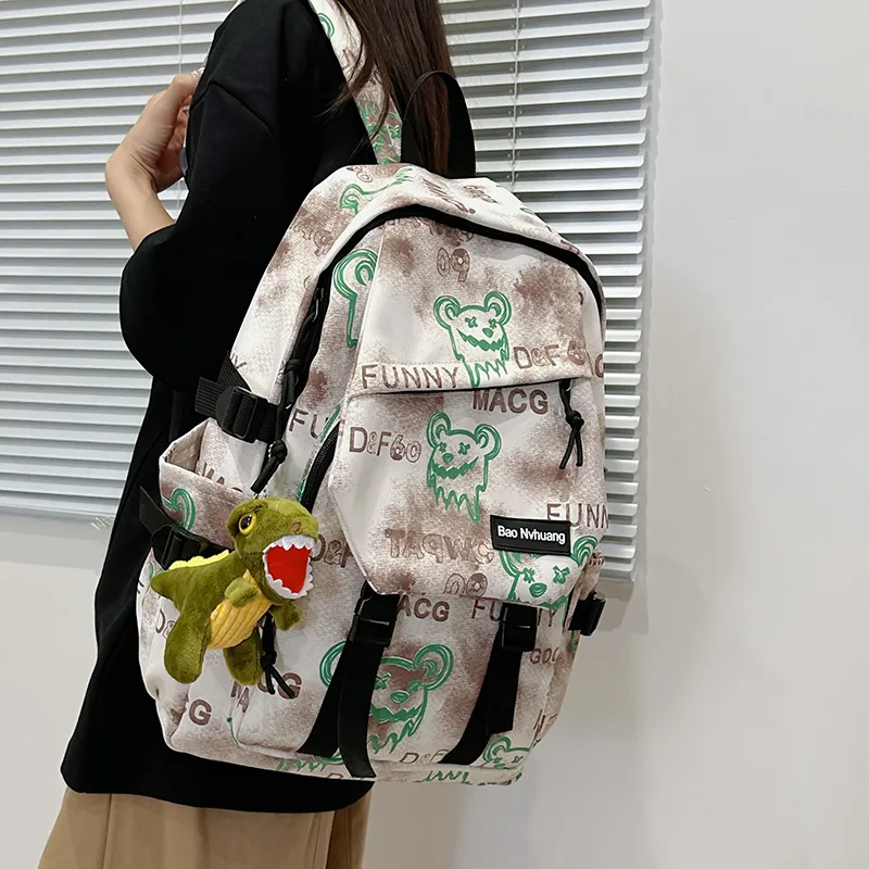YUANTUZHE Nylon Backpack Unisex Multicolor-8