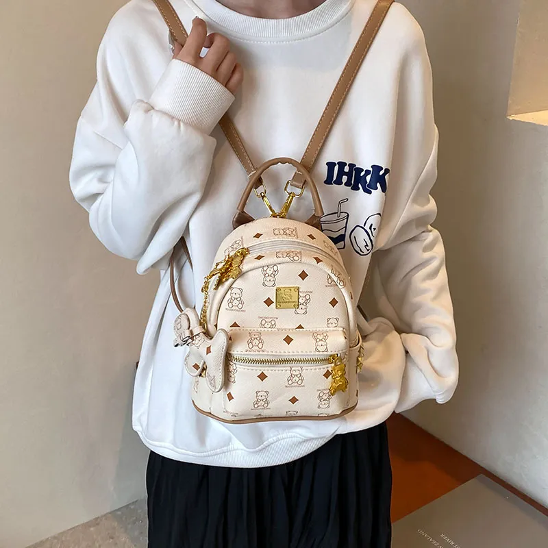 YUANTUZHE PU Backpack Regular Women's Pink/White/Black/Brown/Black & White-9