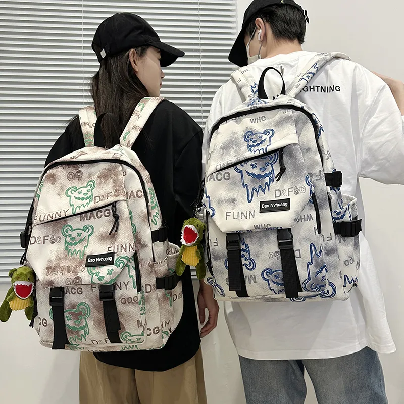 YUANTUZHE Nylon Backpack Unisex Multicolor-19