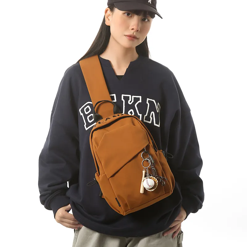 YUANTUZHE Nylon Small Backpack Sling Bag Regular Unisex Brown-7