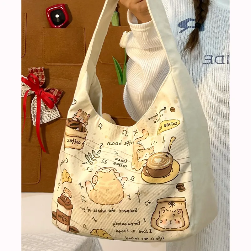 YUANTUZHE Canvas Bag, Tote Bag, Shoulder Bag Women's Multicolor-22