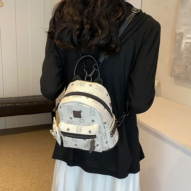 YUANTUZHE PU Backpack Regular Women's Pink/White/Black/Brown/Black & White-27
