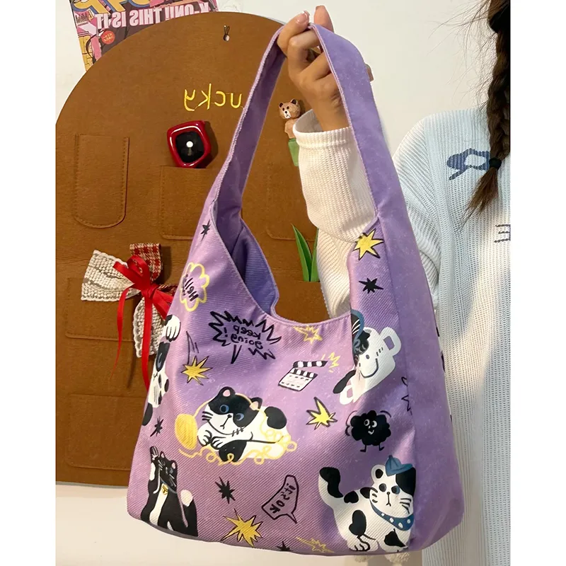YUANTUZHE Canvas Bag, Tote Bag, Shoulder Bag Women's Multicolor-17