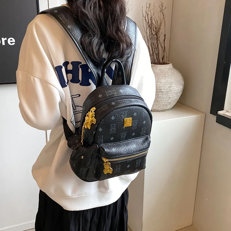 YUANTUZHE PU Backpack Regular Women's Pink/White/Black/Brown/Black & White-15
