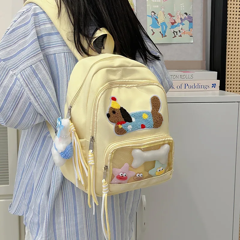 YUANTUZHE Polyester Backpack Women's Black/Yellow/Purple/Blue/White-9
