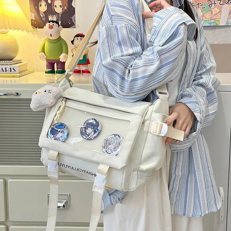YUANTUZHE Nylon Crossbody Bag Women's White Yellow/Blue/Khaki/Red Black/Purple-1
