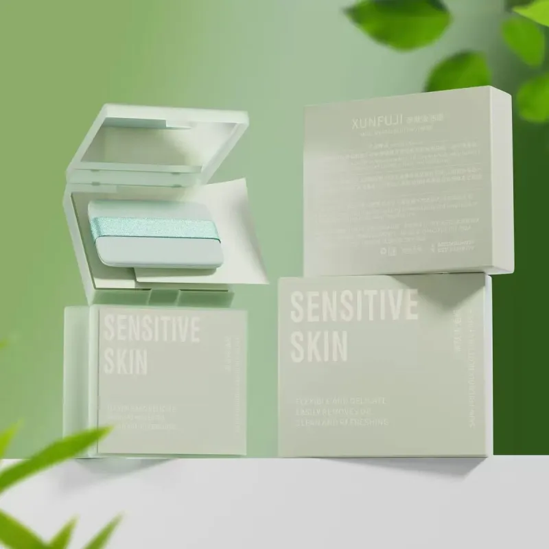 XUNFUJI Portable Powder Compactor Mirror Case Storage Facial Oil Absorbing Paper-6