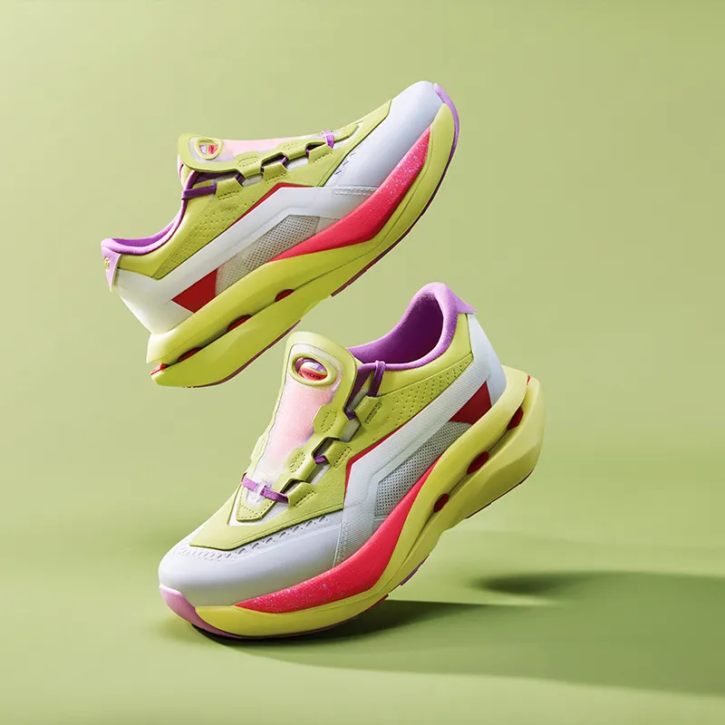 AVIA Sports Life Collection Cushioning Height Increase Low Top Running Shoes Unisex Neon Green-5