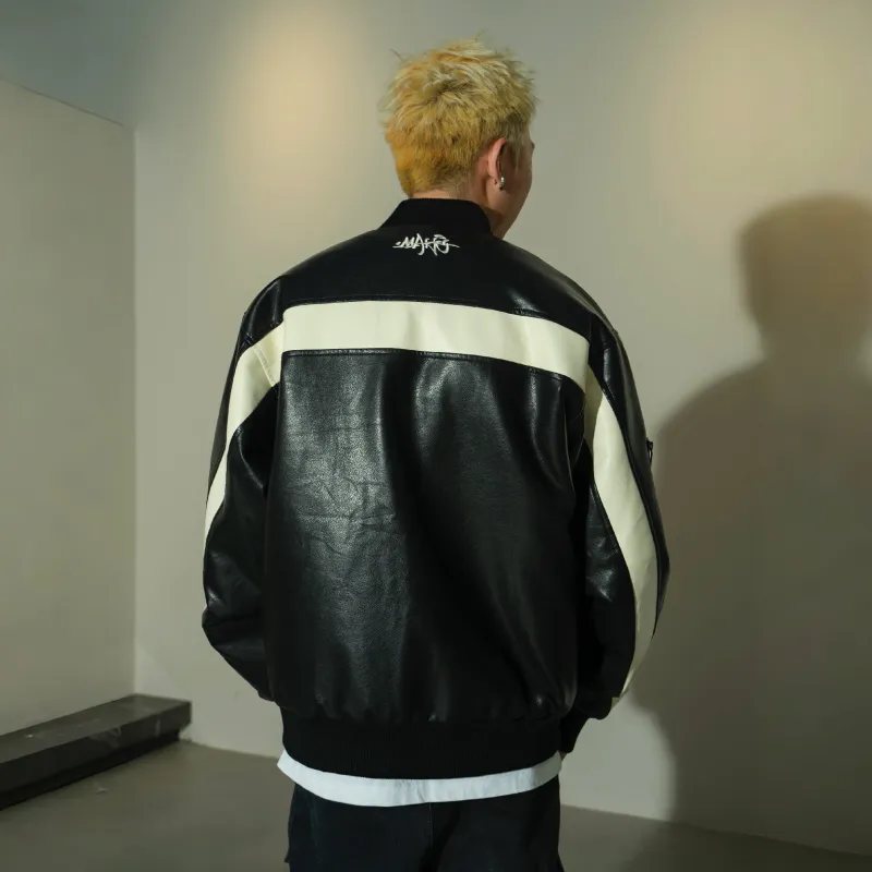 Makemore Baseball Jacket Unisex Black-2