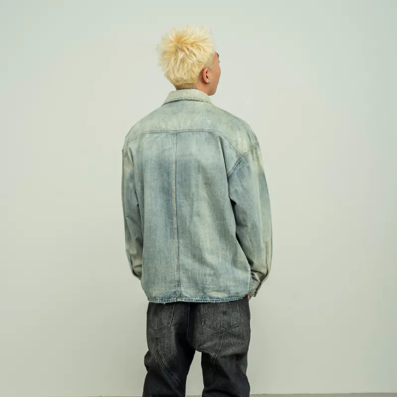 Makemore Denim Jacket Unisex Light Blue-5