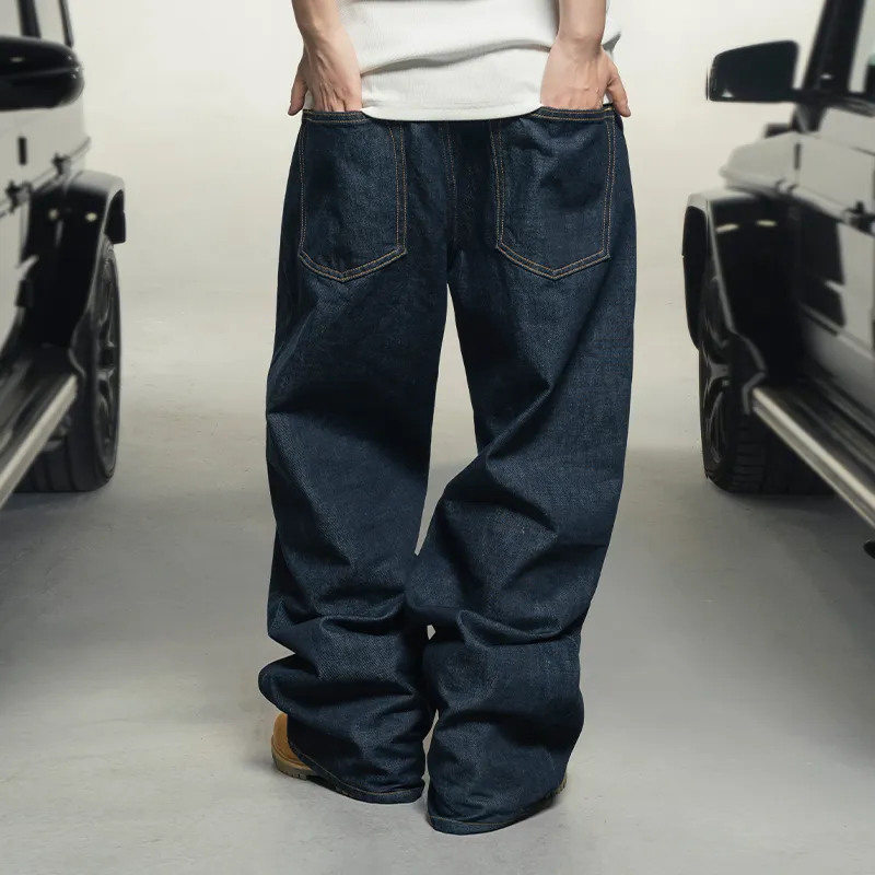 Makemore Jeans Unisex Dark Blue-5