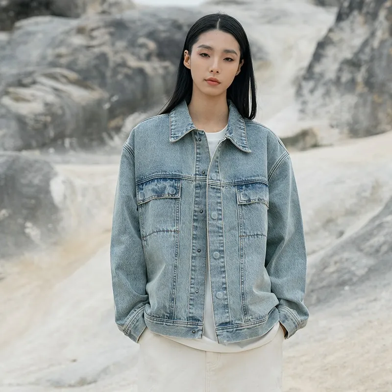 Makemore Denim Jacket Unisex Light Blue-2