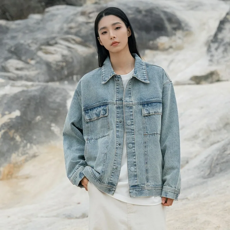 Makemore Denim Jacket Unisex Light Blue-4