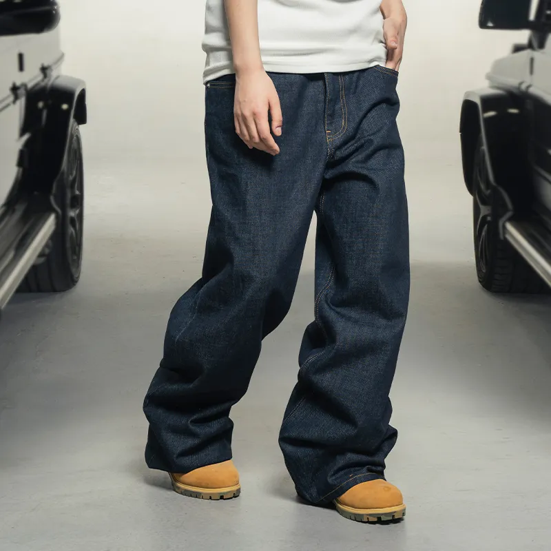 Makemore Jeans Unisex Dark Blue-4