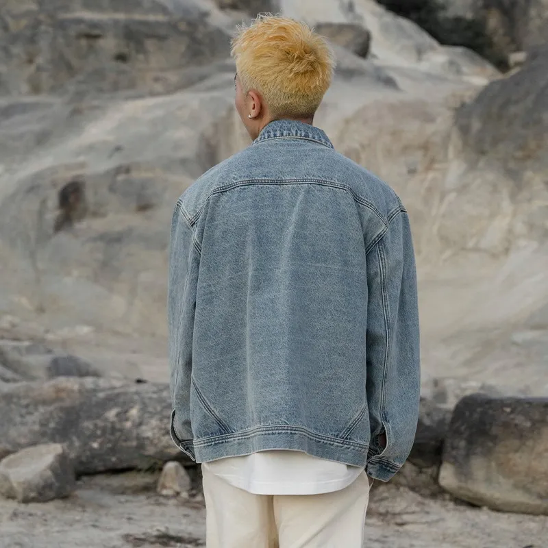 Makemore Denim Jacket Unisex Light Blue-3