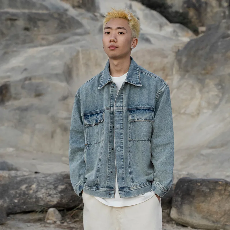 Makemore Denim Jacket Unisex Light Blue-1