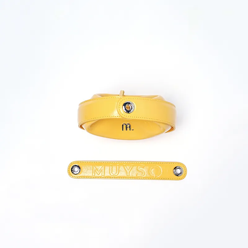MUYSO Eco Friendly Recycled Leather Crescent Bag One Shoulder Handbag Small Size Women's Yellow-2