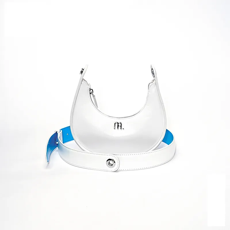 MUYSO Eco Friendly Recycled Leather Belt With Shoulder Strap Women's White-3