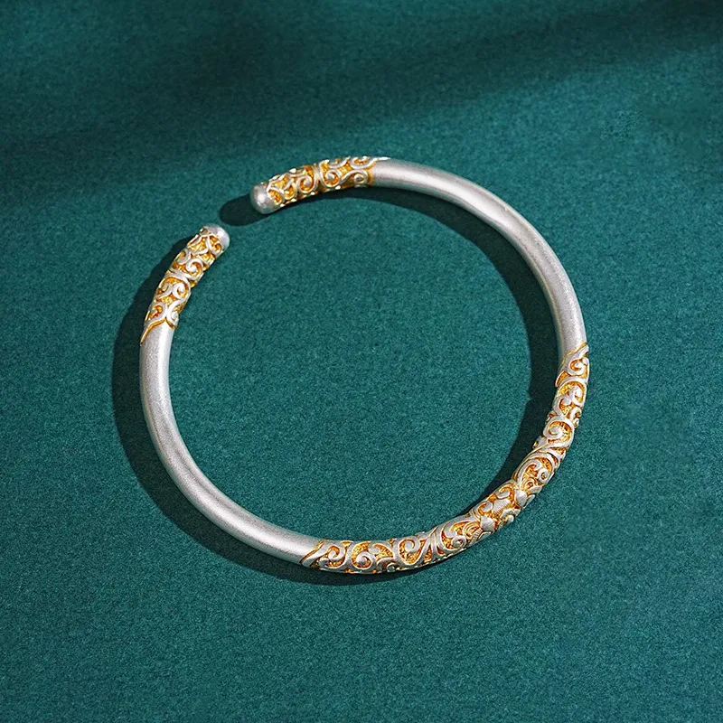 YISHIQING S999 Fine Silver Sterling Silver Bracelets Unisex-3