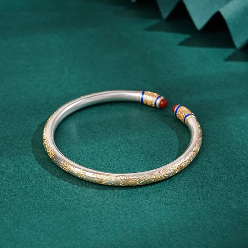 YISHIQING 999 Fine Silver Sterling Silver Bracelets Unisex-5