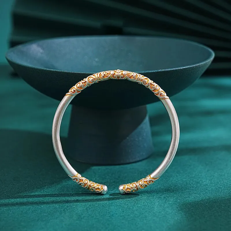YISHIQING S999 Fine Silver Sterling Silver Bracelets Unisex-2