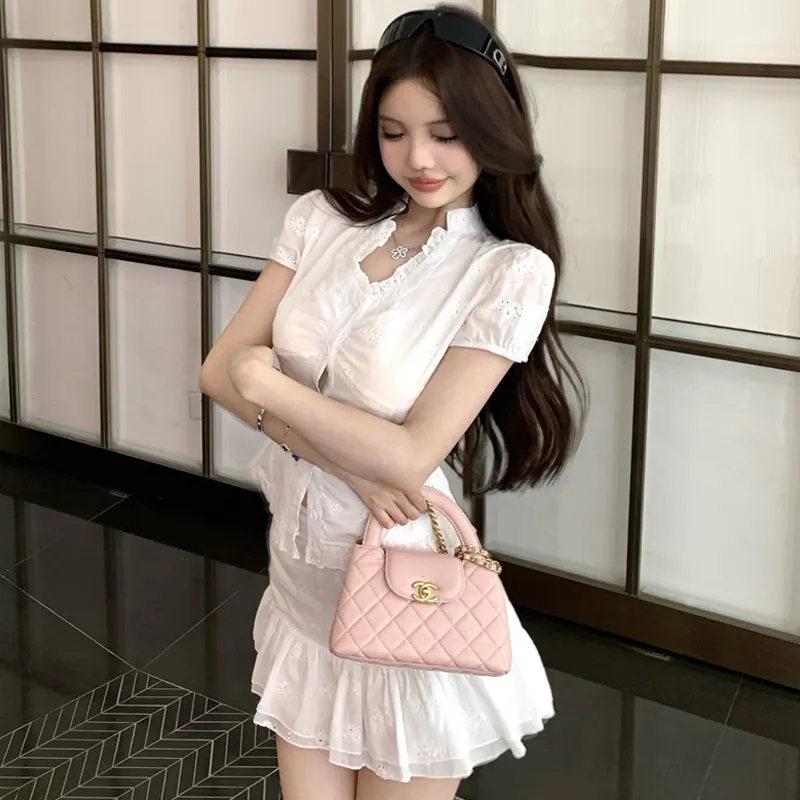 Dippanis Two Piece Skirt Sets Women's-6