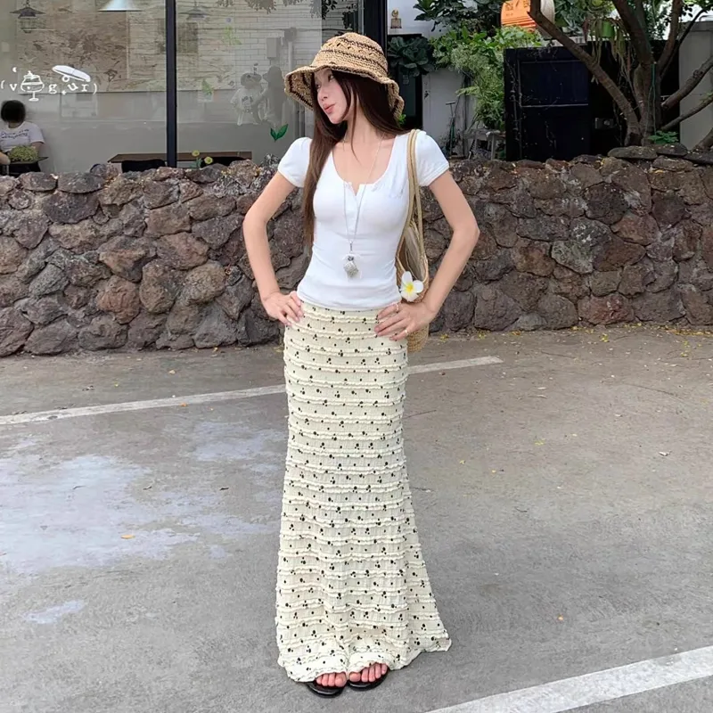 Dippanis Casual Long Skirt Women's-8