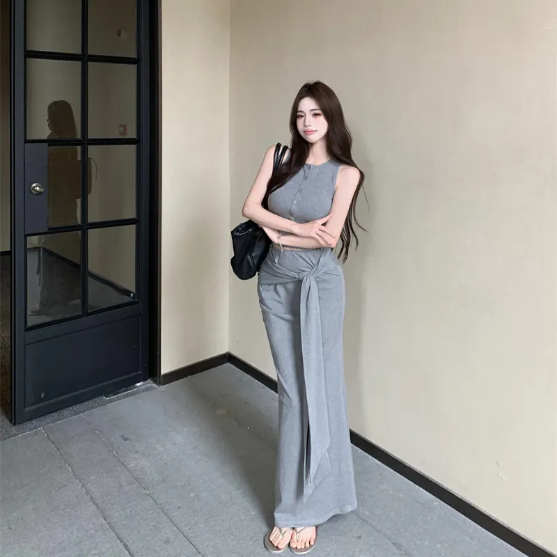 Dippanis Two Piece Skirt Sets Women's-3