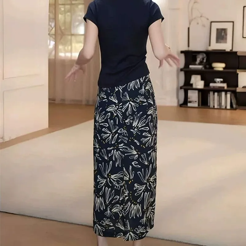Dippanis Two Piece Skirt Sets Women's-6