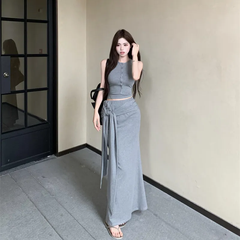 Dippanis Two Piece Skirt Sets Women's-4