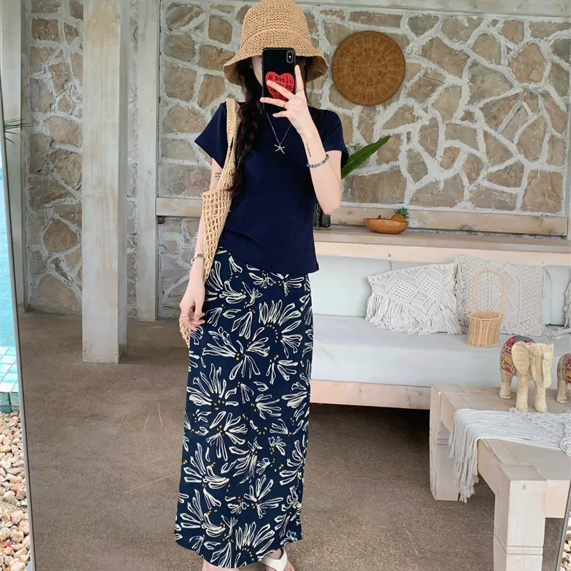 Dippanis Two Piece Skirt Sets Women's-4