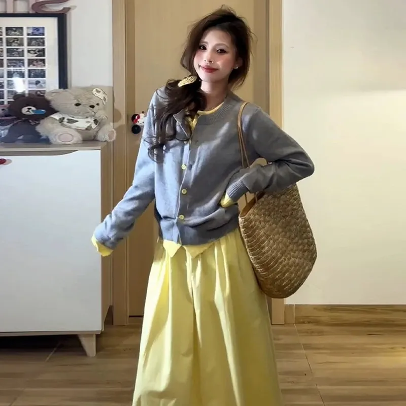Dippanis Two Piece Skirt Sets Women's-5