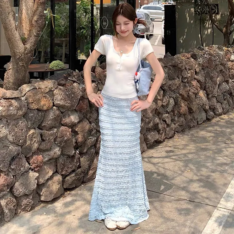 Dippanis Casual Long Skirt Women's-2
