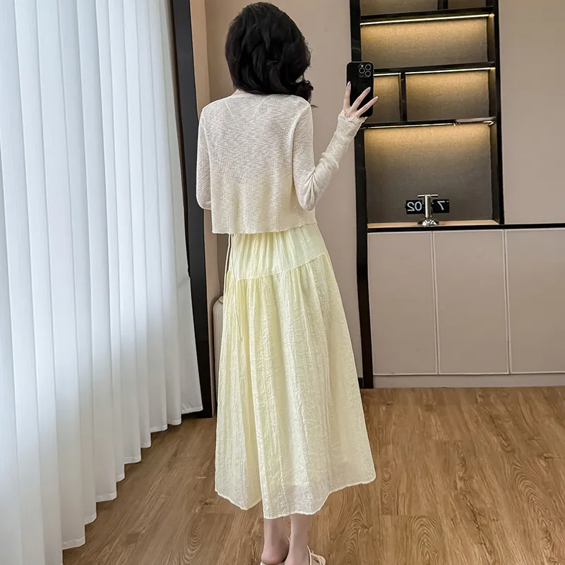 Dippanis Two Piece Skirt Sets Women's-5