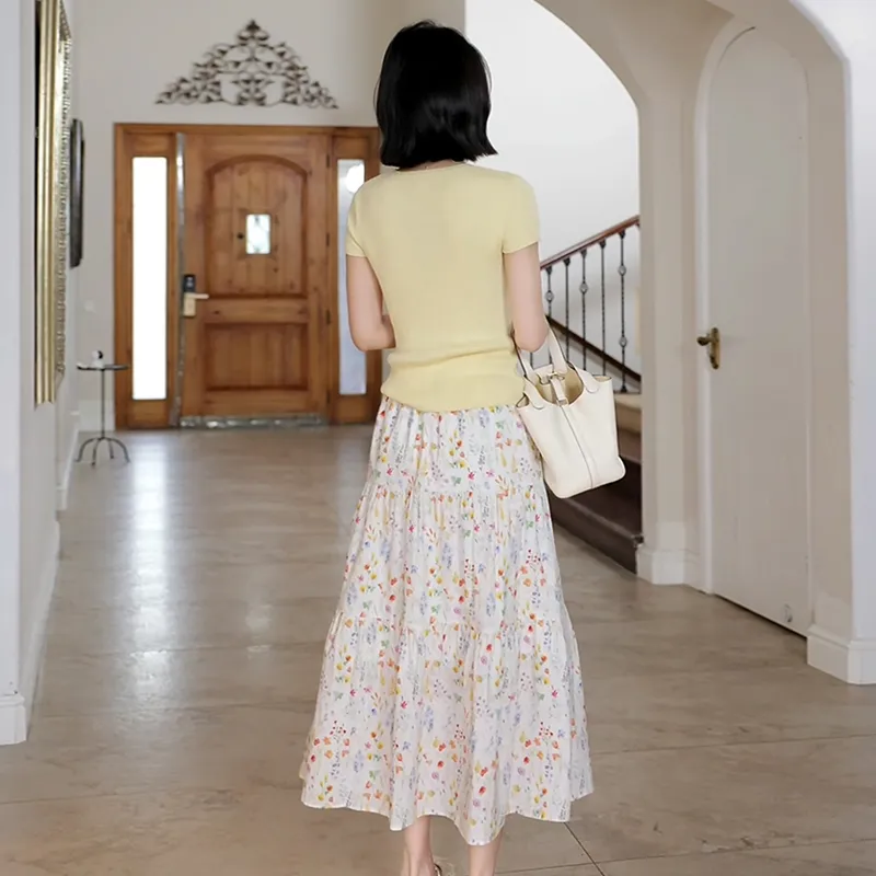 Dippanis Two Piece Skirt Sets Women's-5